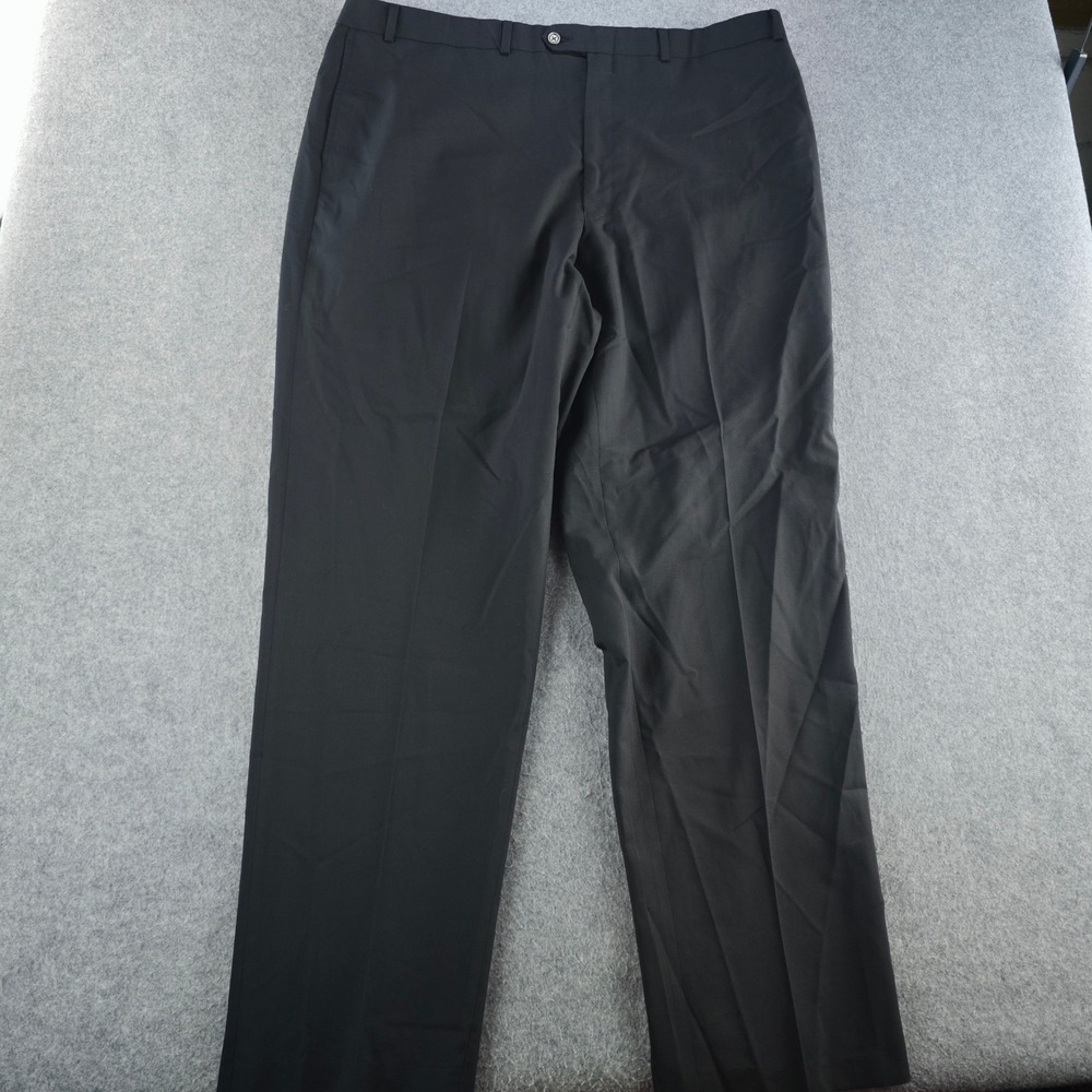 Lauren Ralph Lauren Dress Pants Mens 40x32 Black Wool Total Comfort Flat Front